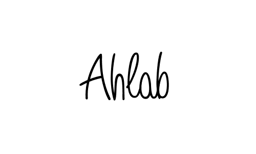 Use a signature maker to create a handwritten signature online. With this signature software, you can design (Angelique-Rose-font-FFP) your own signature for name Ahlab. Ahlab signature style 5 images and pictures png