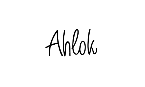 How to make Ahlok name signature. Use Angelique-Rose-font-FFP style for creating short signs online. This is the latest handwritten sign. Ahlok signature style 5 images and pictures png