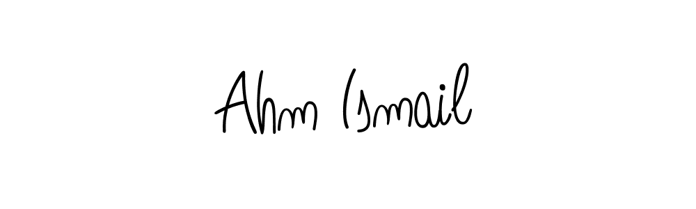 Use a signature maker to create a handwritten signature online. With this signature software, you can design (Angelique-Rose-font-FFP) your own signature for name Ahm Ismail. Ahm Ismail signature style 5 images and pictures png