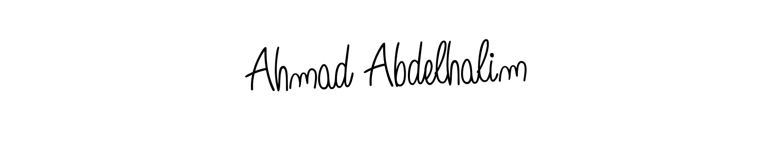 Use a signature maker to create a handwritten signature online. With this signature software, you can design (Angelique-Rose-font-FFP) your own signature for name Ahmad Abdelhalim. Ahmad Abdelhalim signature style 5 images and pictures png