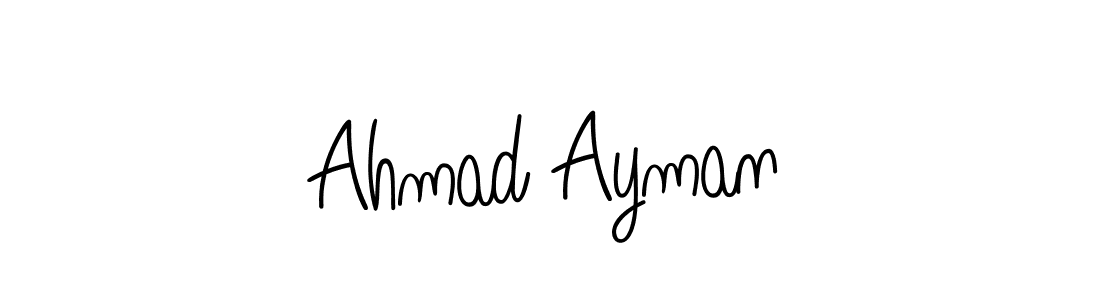 Also we have Ahmad Ayman name is the best signature style. Create professional handwritten signature collection using Angelique-Rose-font-FFP autograph style. Ahmad Ayman signature style 5 images and pictures png