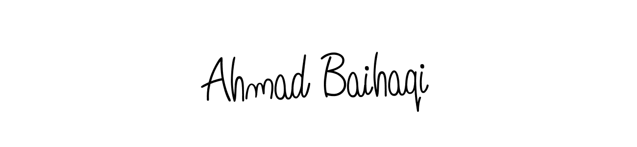 This is the best signature style for the Ahmad Baihaqi name. Also you like these signature font (Angelique-Rose-font-FFP). Mix name signature. Ahmad Baihaqi signature style 5 images and pictures png