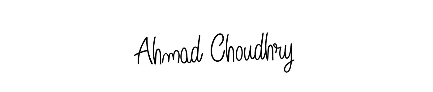 Make a beautiful signature design for name Ahmad Choudhry. With this signature (Angelique-Rose-font-FFP) style, you can create a handwritten signature for free. Ahmad Choudhry signature style 5 images and pictures png