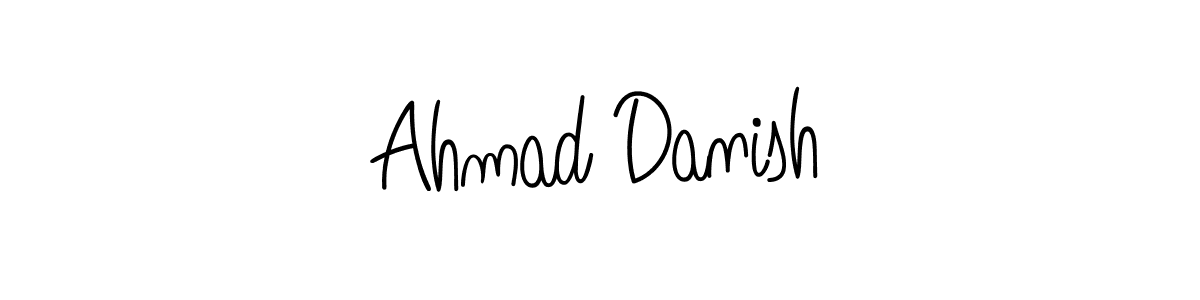 Design your own signature with our free online signature maker. With this signature software, you can create a handwritten (Angelique-Rose-font-FFP) signature for name Ahmad Danish. Ahmad Danish signature style 5 images and pictures png