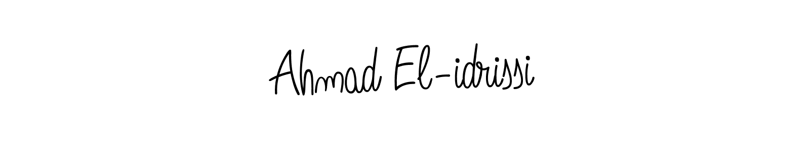 Make a beautiful signature design for name Ahmad El-idrissi. With this signature (Angelique-Rose-font-FFP) style, you can create a handwritten signature for free. Ahmad El-idrissi signature style 5 images and pictures png