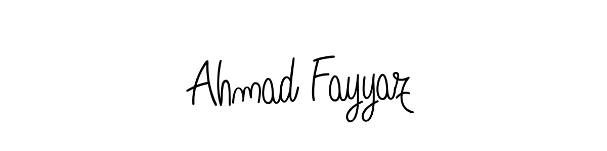 How to make Ahmad Fayyaz name signature. Use Angelique-Rose-font-FFP style for creating short signs online. This is the latest handwritten sign. Ahmad Fayyaz signature style 5 images and pictures png