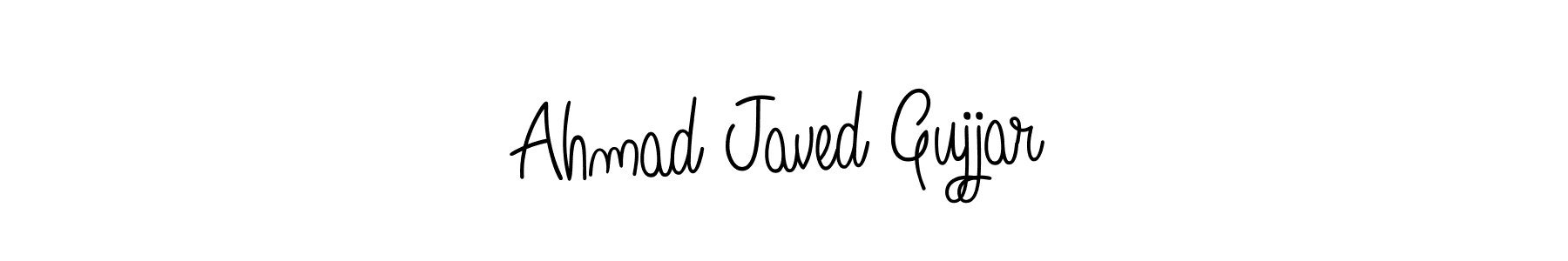 How to make Ahmad Javed Gujjar name signature. Use Angelique-Rose-font-FFP style for creating short signs online. This is the latest handwritten sign. Ahmad Javed Gujjar signature style 5 images and pictures png