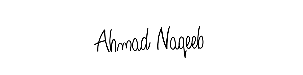 Make a beautiful signature design for name Ahmad Naqeeb. With this signature (Angelique-Rose-font-FFP) style, you can create a handwritten signature for free. Ahmad Naqeeb signature style 5 images and pictures png