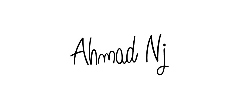 Design your own signature with our free online signature maker. With this signature software, you can create a handwritten (Angelique-Rose-font-FFP) signature for name Ahmad Nj. Ahmad Nj signature style 5 images and pictures png