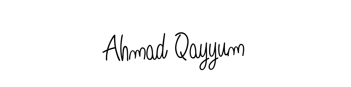 Use a signature maker to create a handwritten signature online. With this signature software, you can design (Angelique-Rose-font-FFP) your own signature for name Ahmad Qayyum. Ahmad Qayyum signature style 5 images and pictures png