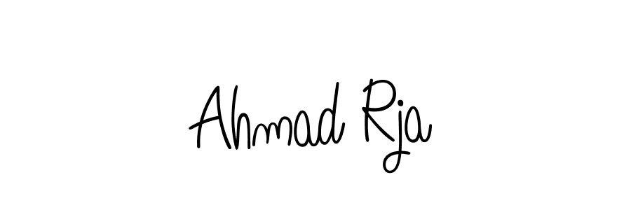 Use a signature maker to create a handwritten signature online. With this signature software, you can design (Angelique-Rose-font-FFP) your own signature for name Ahmad Rja. Ahmad Rja signature style 5 images and pictures png