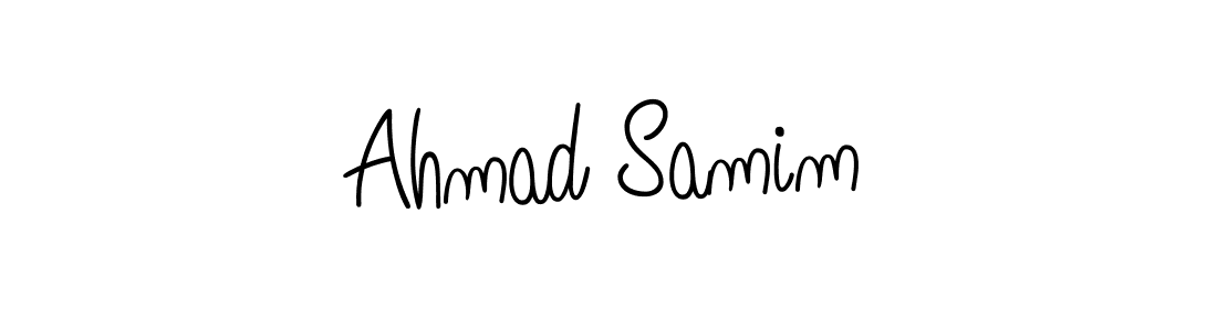 Design your own signature with our free online signature maker. With this signature software, you can create a handwritten (Angelique-Rose-font-FFP) signature for name Ahmad Samim. Ahmad Samim signature style 5 images and pictures png