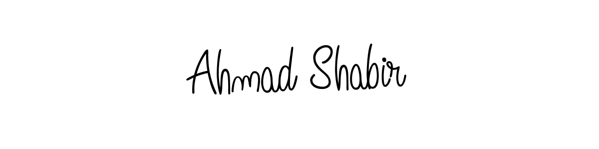 How to make Ahmad Shabir name signature. Use Angelique-Rose-font-FFP style for creating short signs online. This is the latest handwritten sign. Ahmad Shabir signature style 5 images and pictures png