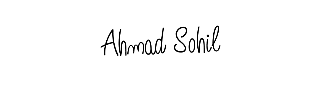 Make a beautiful signature design for name Ahmad Sohil. With this signature (Angelique-Rose-font-FFP) style, you can create a handwritten signature for free. Ahmad Sohil signature style 5 images and pictures png