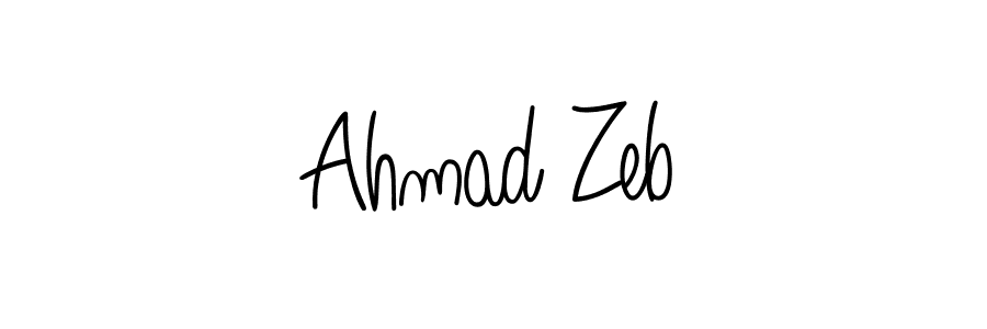 You should practise on your own different ways (Angelique-Rose-font-FFP) to write your name (Ahmad Zeb) in signature. don't let someone else do it for you. Ahmad Zeb signature style 5 images and pictures png