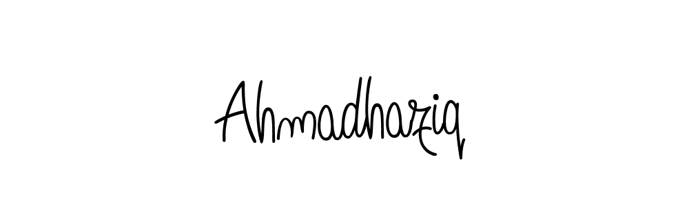 Also we have Ahmadhaziq name is the best signature style. Create professional handwritten signature collection using Angelique-Rose-font-FFP autograph style. Ahmadhaziq signature style 5 images and pictures png