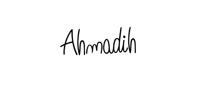 The best way (Angelique-Rose-font-FFP) to make a short signature is to pick only two or three words in your name. The name Ahmadih include a total of six letters. For converting this name. Ahmadih signature style 5 images and pictures png