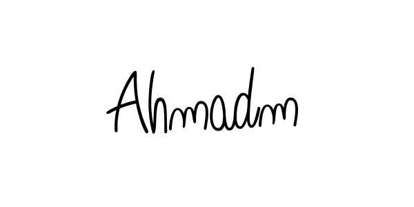 Use a signature maker to create a handwritten signature online. With this signature software, you can design (Angelique-Rose-font-FFP) your own signature for name Ahmadm. Ahmadm signature style 5 images and pictures png