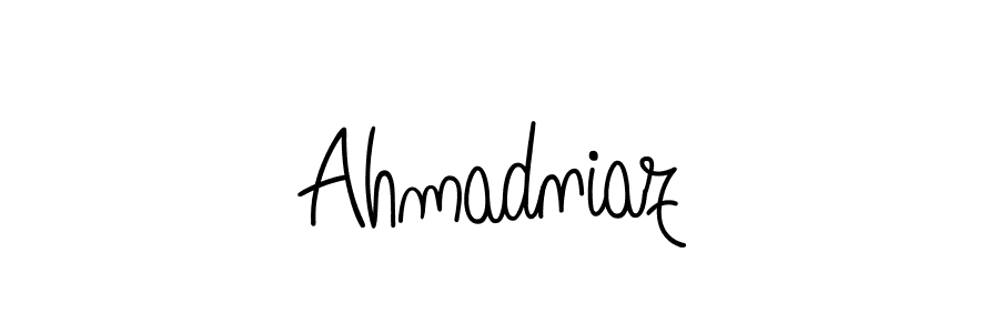 Use a signature maker to create a handwritten signature online. With this signature software, you can design (Angelique-Rose-font-FFP) your own signature for name Ahmadniaz. Ahmadniaz signature style 5 images and pictures png