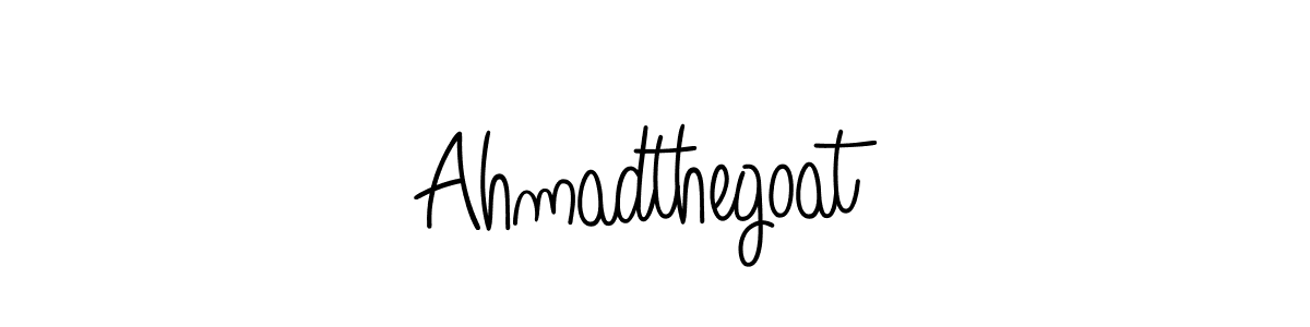 How to make Ahmadthegoat name signature. Use Angelique-Rose-font-FFP style for creating short signs online. This is the latest handwritten sign. Ahmadthegoat signature style 5 images and pictures png