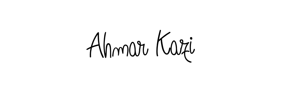 You should practise on your own different ways (Angelique-Rose-font-FFP) to write your name (Ahmar Kazi) in signature. don't let someone else do it for you. Ahmar Kazi signature style 5 images and pictures png