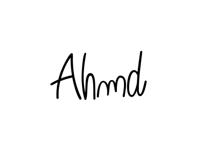 Design your own signature with our free online signature maker. With this signature software, you can create a handwritten (Angelique-Rose-font-FFP) signature for name Ahmd. Ahmd signature style 5 images and pictures png