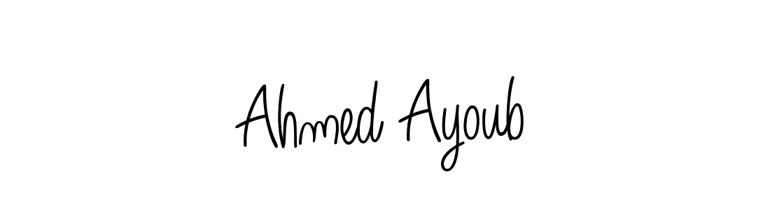 Angelique-Rose-font-FFP is a professional signature style that is perfect for those who want to add a touch of class to their signature. It is also a great choice for those who want to make their signature more unique. Get Ahmed Ayoub name to fancy signature for free. Ahmed Ayoub signature style 5 images and pictures png