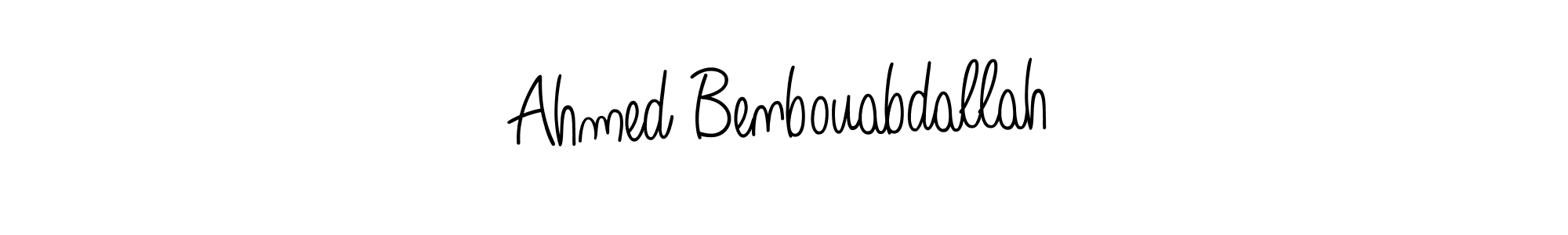 You should practise on your own different ways (Angelique-Rose-font-FFP) to write your name (Ahmed Benbouabdallah) in signature. don't let someone else do it for you. Ahmed Benbouabdallah signature style 5 images and pictures png