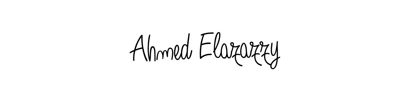 You should practise on your own different ways (Angelique-Rose-font-FFP) to write your name (Ahmed Elazazzy) in signature. don't let someone else do it for you. Ahmed Elazazzy signature style 5 images and pictures png