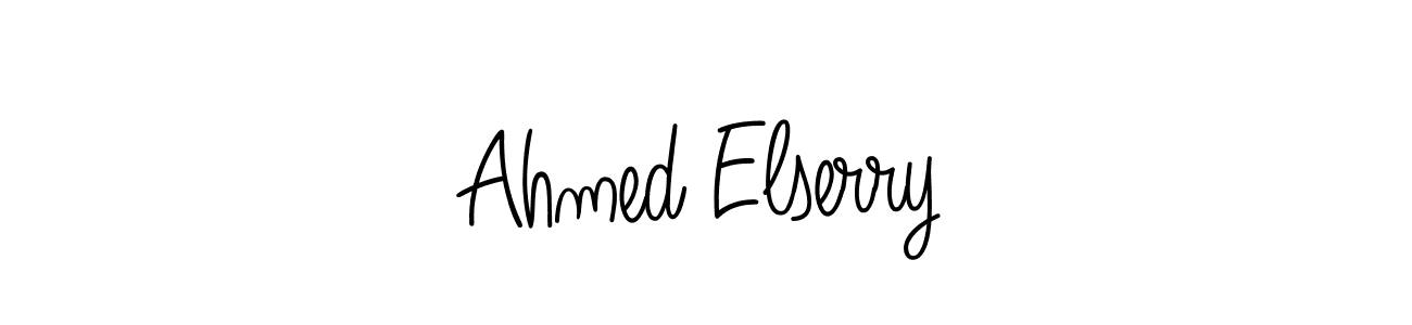 Use a signature maker to create a handwritten signature online. With this signature software, you can design (Angelique-Rose-font-FFP) your own signature for name Ahmed Elserry. Ahmed Elserry signature style 5 images and pictures png