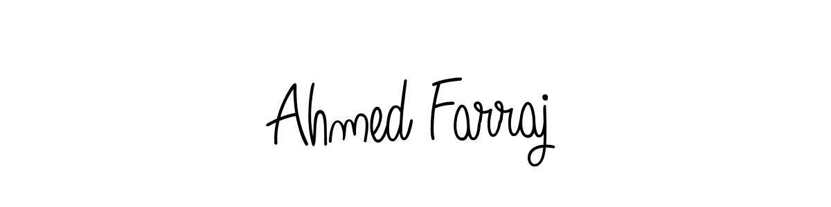 You should practise on your own different ways (Angelique-Rose-font-FFP) to write your name (Ahmed Farraj) in signature. don't let someone else do it for you. Ahmed Farraj signature style 5 images and pictures png