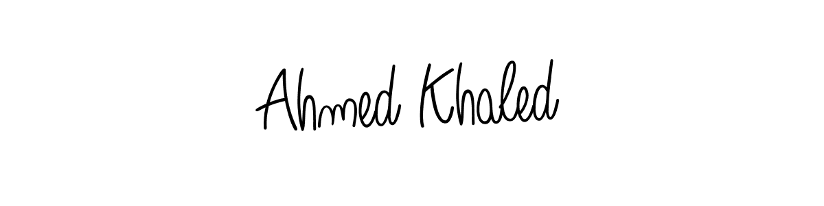 How to make Ahmed Khaled name signature. Use Angelique-Rose-font-FFP style for creating short signs online. This is the latest handwritten sign. Ahmed Khaled signature style 5 images and pictures png