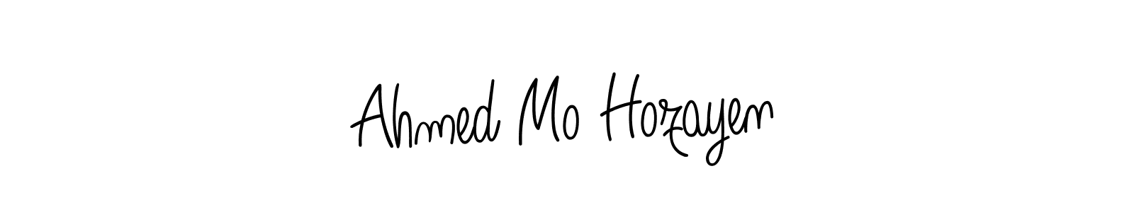 Design your own signature with our free online signature maker. With this signature software, you can create a handwritten (Angelique-Rose-font-FFP) signature for name Ahmed Mo Hozayen. Ahmed Mo Hozayen signature style 5 images and pictures png
