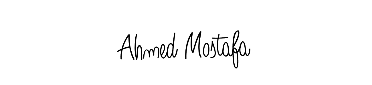 The best way (Angelique-Rose-font-FFP) to make a short signature is to pick only two or three words in your name. The name Ahmed Mostafa include a total of six letters. For converting this name. Ahmed Mostafa signature style 5 images and pictures png