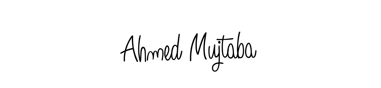 Make a beautiful signature design for name Ahmed Mujtaba. With this signature (Angelique-Rose-font-FFP) style, you can create a handwritten signature for free. Ahmed Mujtaba signature style 5 images and pictures png