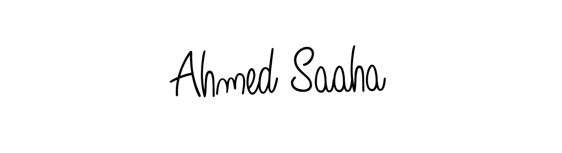 The best way (Angelique-Rose-font-FFP) to make a short signature is to pick only two or three words in your name. The name Ahmed Saaha include a total of six letters. For converting this name. Ahmed Saaha signature style 5 images and pictures png