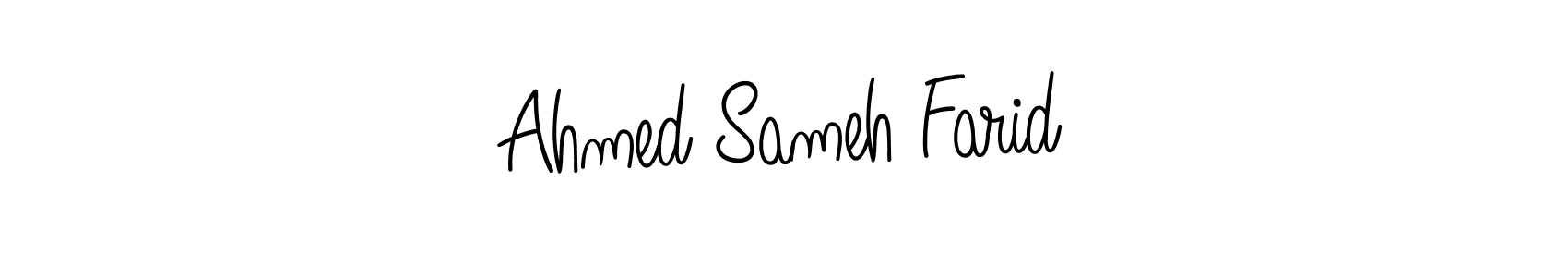 You should practise on your own different ways (Angelique-Rose-font-FFP) to write your name (Ahmed Sameh Farid) in signature. don't let someone else do it for you. Ahmed Sameh Farid signature style 5 images and pictures png