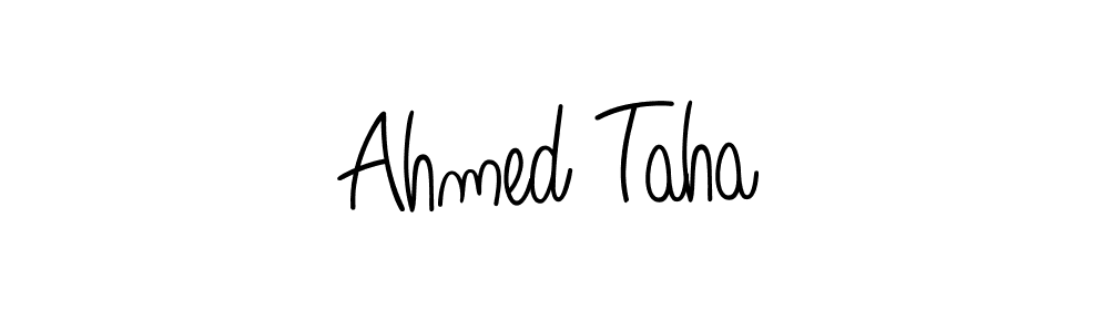 Design your own signature with our free online signature maker. With this signature software, you can create a handwritten (Angelique-Rose-font-FFP) signature for name Ahmed Taha. Ahmed Taha signature style 5 images and pictures png