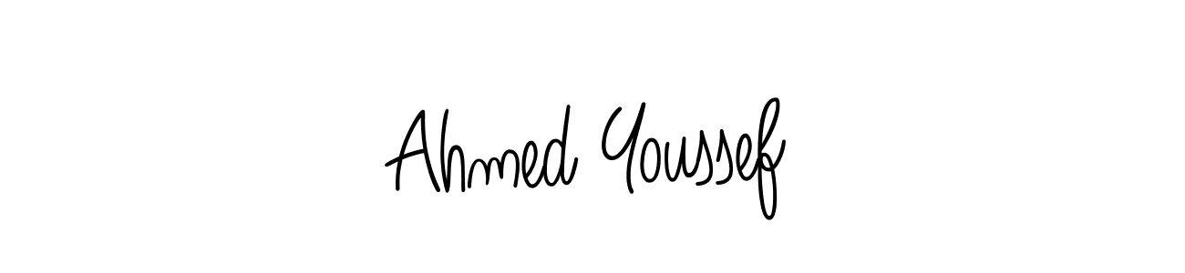 Use a signature maker to create a handwritten signature online. With this signature software, you can design (Angelique-Rose-font-FFP) your own signature for name Ahmed Youssef. Ahmed Youssef signature style 5 images and pictures png