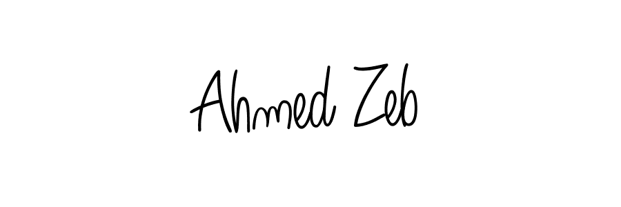 Also we have Ahmed Zeb name is the best signature style. Create professional handwritten signature collection using Angelique-Rose-font-FFP autograph style. Ahmed Zeb signature style 5 images and pictures png
