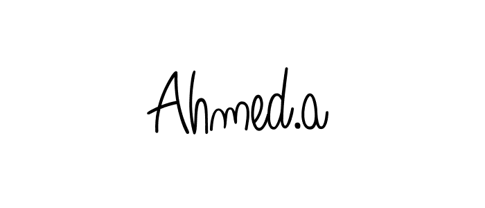 Use a signature maker to create a handwritten signature online. With this signature software, you can design (Angelique-Rose-font-FFP) your own signature for name Ahmed.a. Ahmed.a signature style 5 images and pictures png