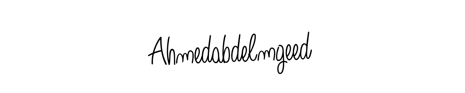 Use a signature maker to create a handwritten signature online. With this signature software, you can design (Angelique-Rose-font-FFP) your own signature for name Ahmedabdelmgeed. Ahmedabdelmgeed signature style 5 images and pictures png