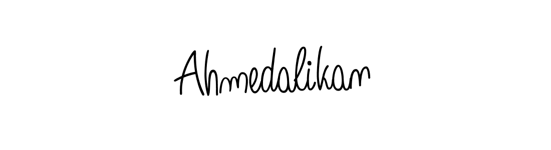 Make a beautiful signature design for name Ahmedalikan. With this signature (Angelique-Rose-font-FFP) style, you can create a handwritten signature for free. Ahmedalikan signature style 5 images and pictures png