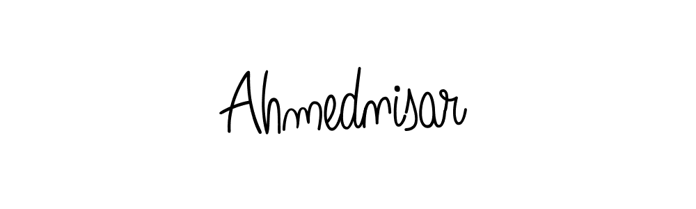 Use a signature maker to create a handwritten signature online. With this signature software, you can design (Angelique-Rose-font-FFP) your own signature for name Ahmednisar. Ahmednisar signature style 5 images and pictures png