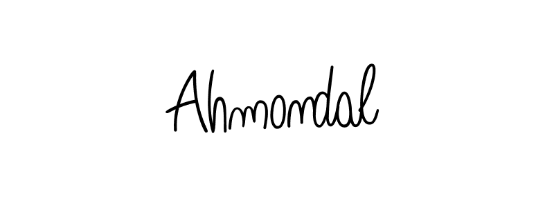 Design your own signature with our free online signature maker. With this signature software, you can create a handwritten (Angelique-Rose-font-FFP) signature for name Ahmondal. Ahmondal signature style 5 images and pictures png