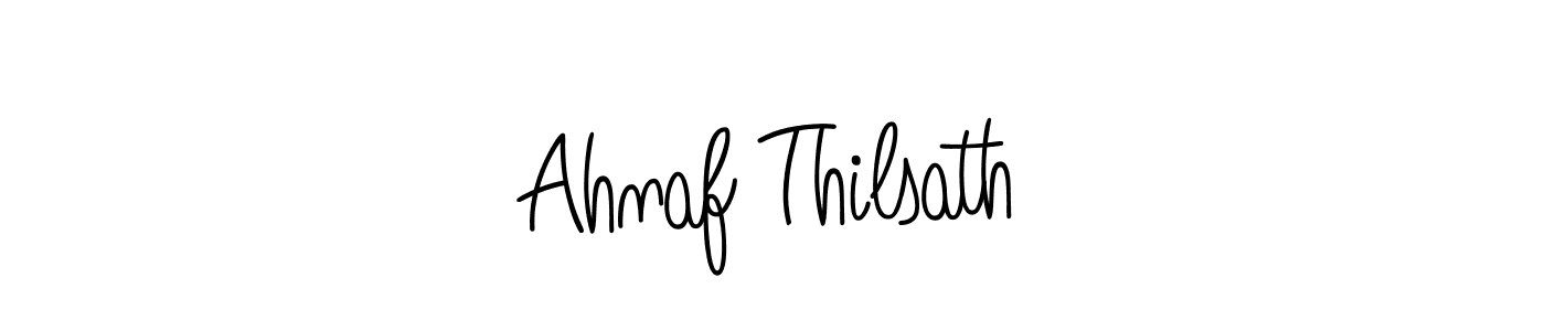 How to make Ahnaf Thilsath name signature. Use Angelique-Rose-font-FFP style for creating short signs online. This is the latest handwritten sign. Ahnaf Thilsath signature style 5 images and pictures png