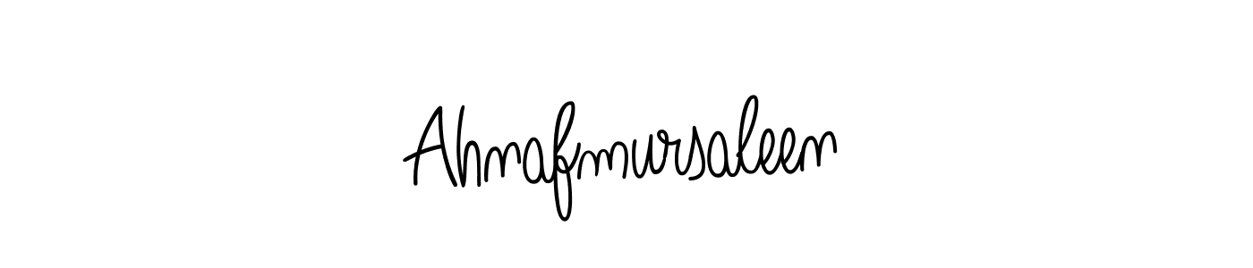 How to make Ahnafmursaleen name signature. Use Angelique-Rose-font-FFP style for creating short signs online. This is the latest handwritten sign. Ahnafmursaleen signature style 5 images and pictures png