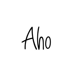 if you are searching for the best signature style for your name Aho. so please give up your signature search. here we have designed multiple signature styles  using Angelique-Rose-font-FFP. Aho signature style 5 images and pictures png