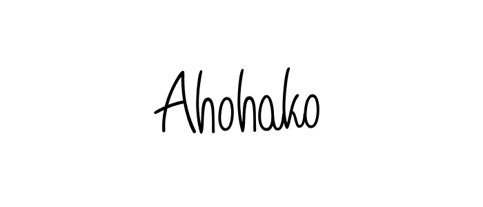 The best way (Angelique-Rose-font-FFP) to make a short signature is to pick only two or three words in your name. The name Ahohako include a total of six letters. For converting this name. Ahohako signature style 5 images and pictures png