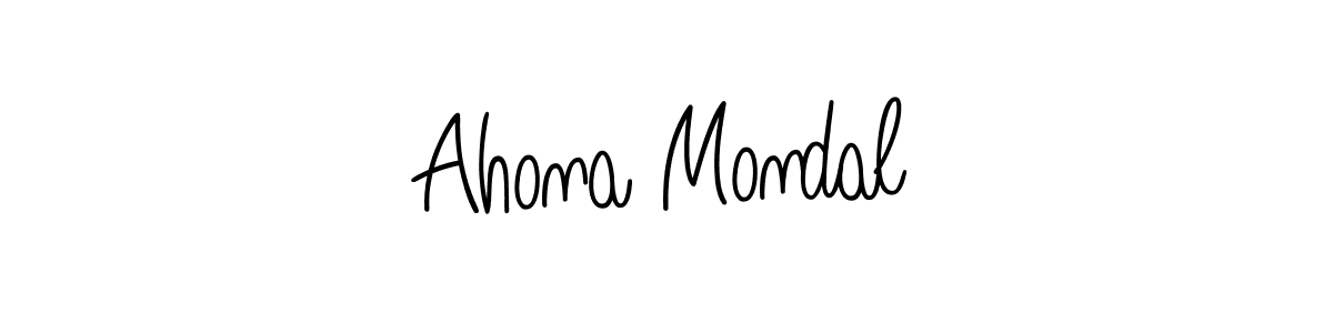 Also we have Ahona Mondal name is the best signature style. Create professional handwritten signature collection using Angelique-Rose-font-FFP autograph style. Ahona Mondal signature style 5 images and pictures png